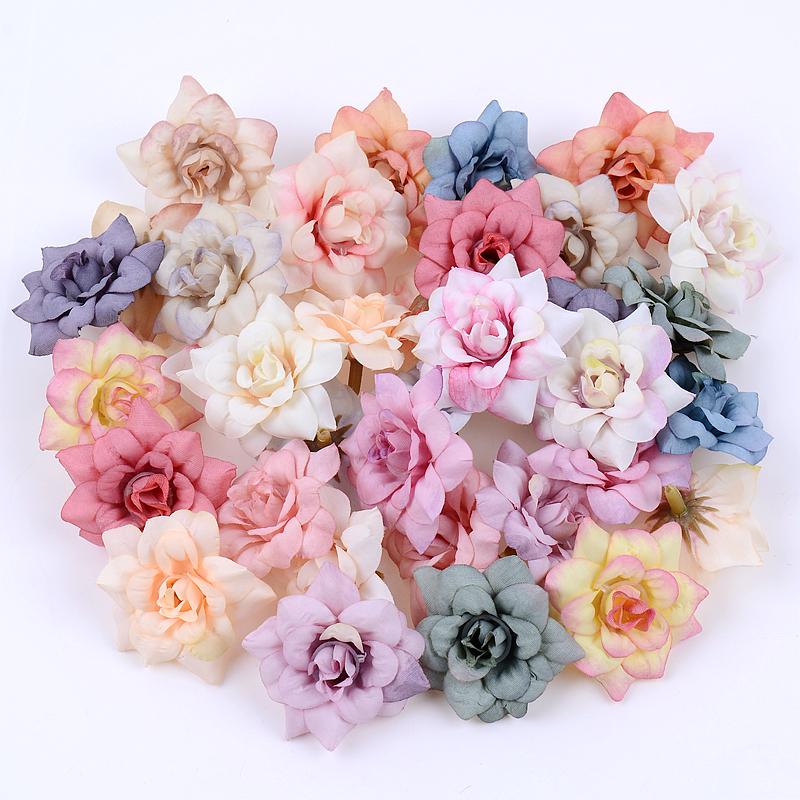 Silk Pointed Rose Small Flowers for DIY Headwear & Wedding Decoration