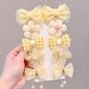 Princess Super Fairy Bow Hairpin Fabric Flower Hairpin Children's Hair Accessories Not Harming Hair BB Clip Girl's Bangs Clip