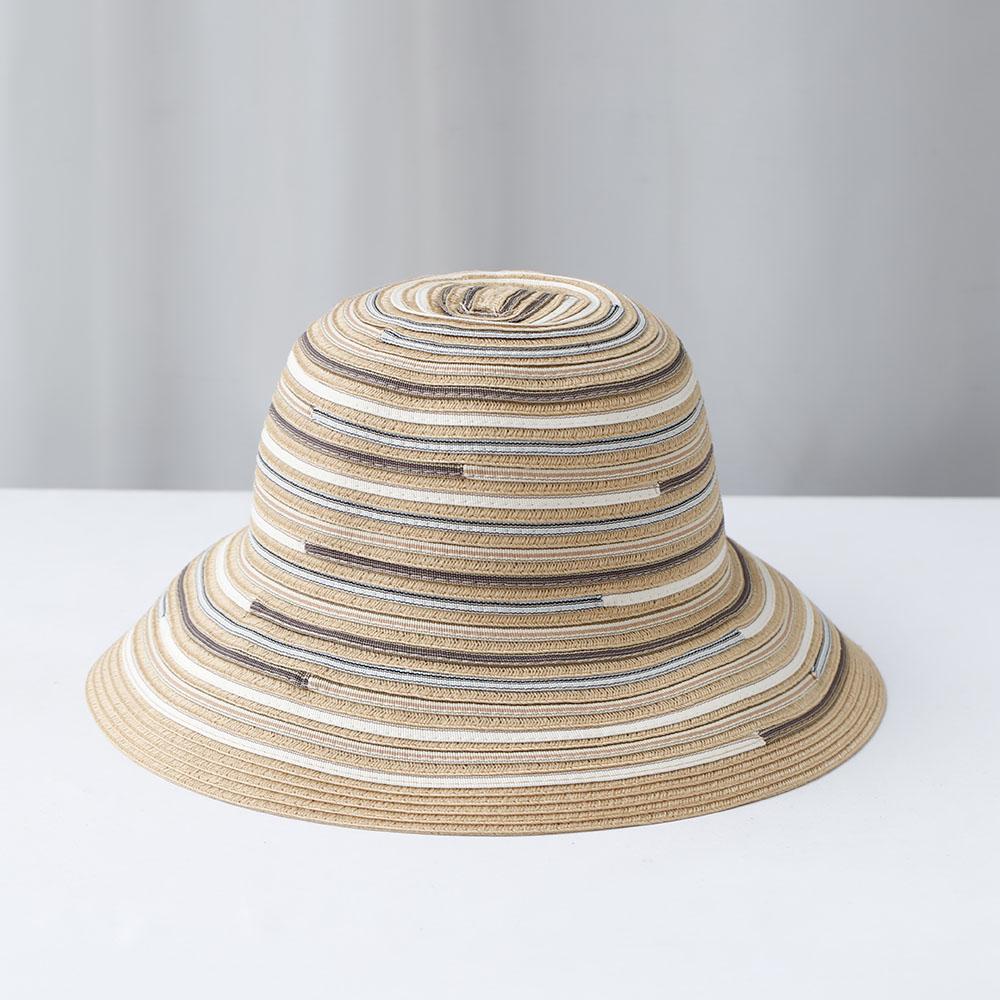 2025 Rainbow Stripes Hat Summer Women Visor Bucket Hat Fisherman Hat Hand Weaving Panama Girl Fishing Chapeau Sun Hats Tool