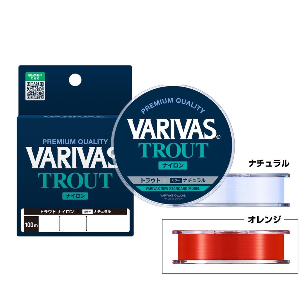 VARIVAS VARIVAS Trout Nylon 100m Orange 3lb (No. 0.8)