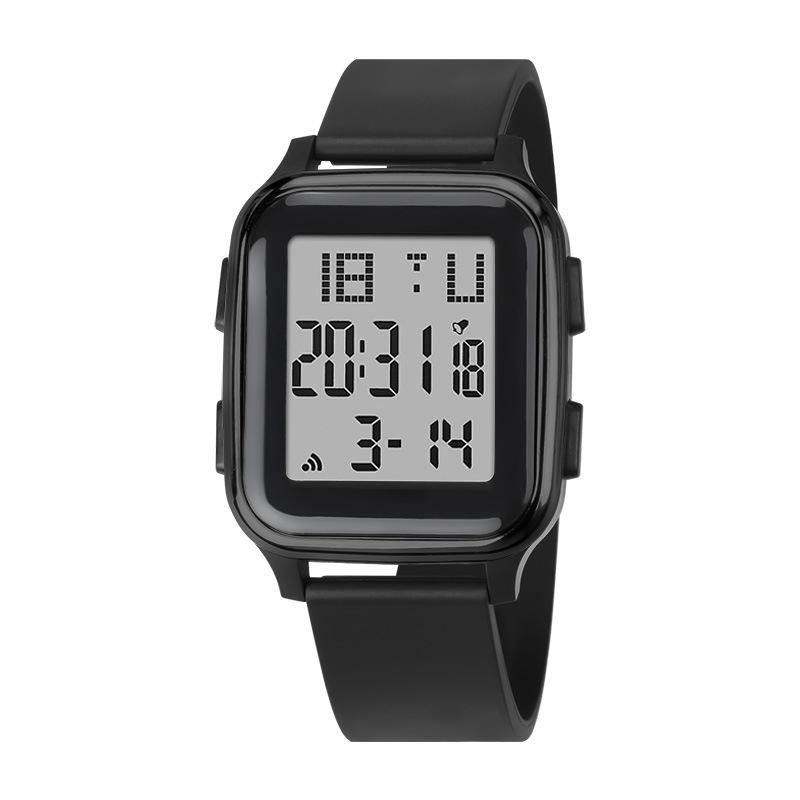 

Youth Electronic Watch Male Junior High School Student Rectangular Female Sports Watch чёрный