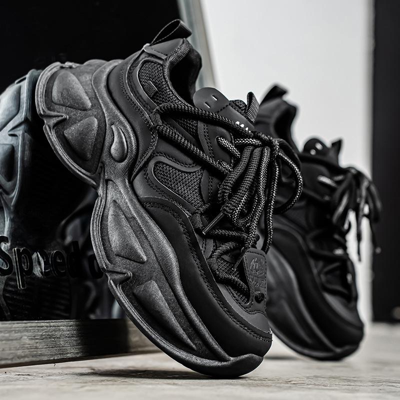 Summer New Breathable Mesh Shoes Trend Versatile Korean Version of Dad Shoes Students Daily Sports and Leisure Shoes Thick Soles Increase