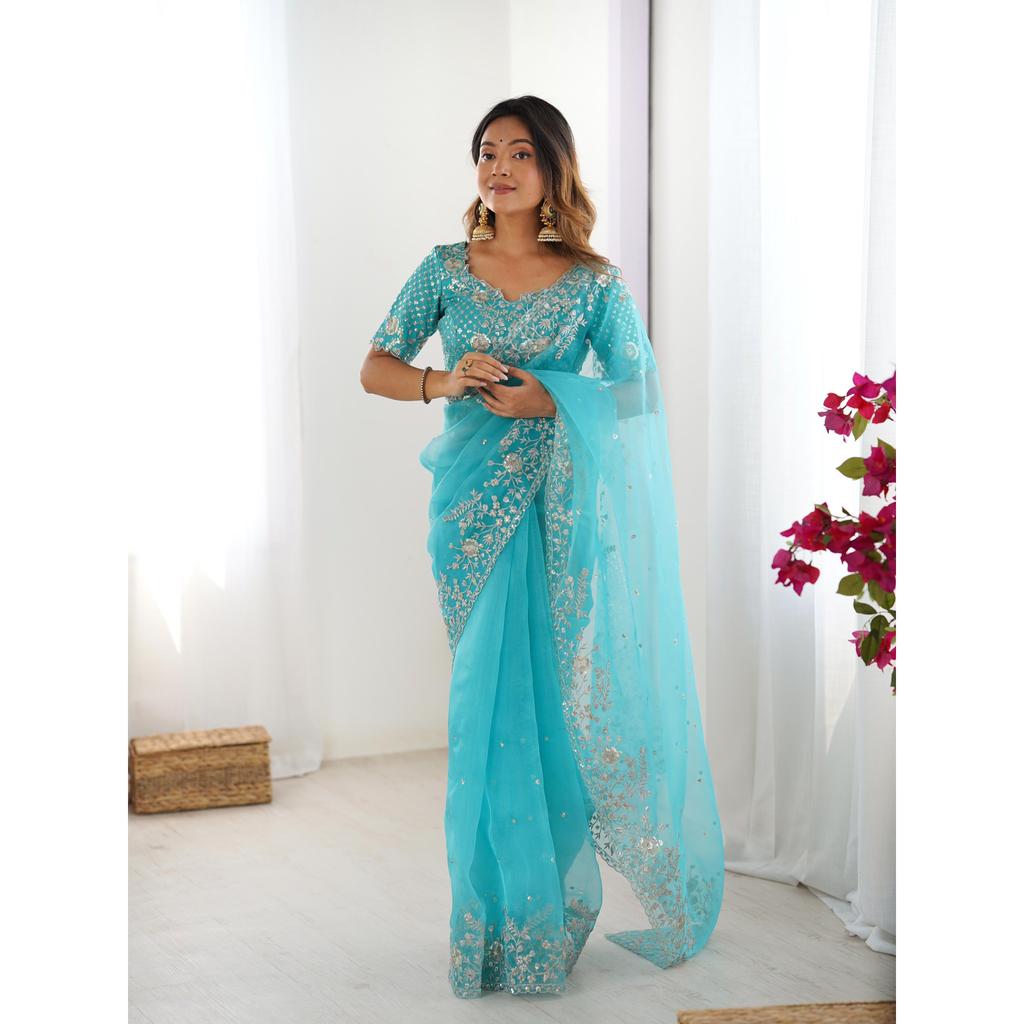 Perfect for parties, festive wear & classy evening events saree