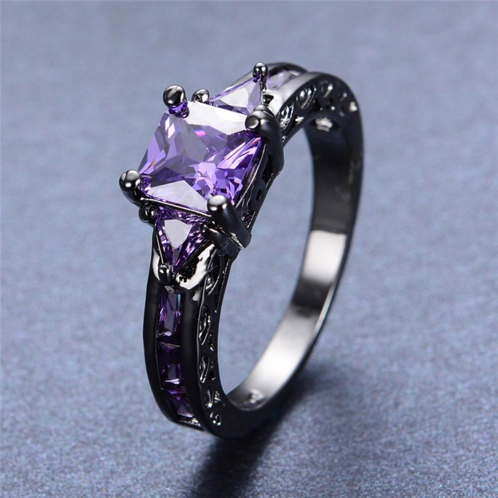

Elegant Zircon Rings for Women Creative Fashion Jewelry European Style Accessories no. 5 фиолетовый
