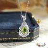 Natürlich gefärbter Schatzspat-Anhänger S925 Sterlingsilber Hofstil-Halskette Damen Premium-Design Schlüsselbein-Kette