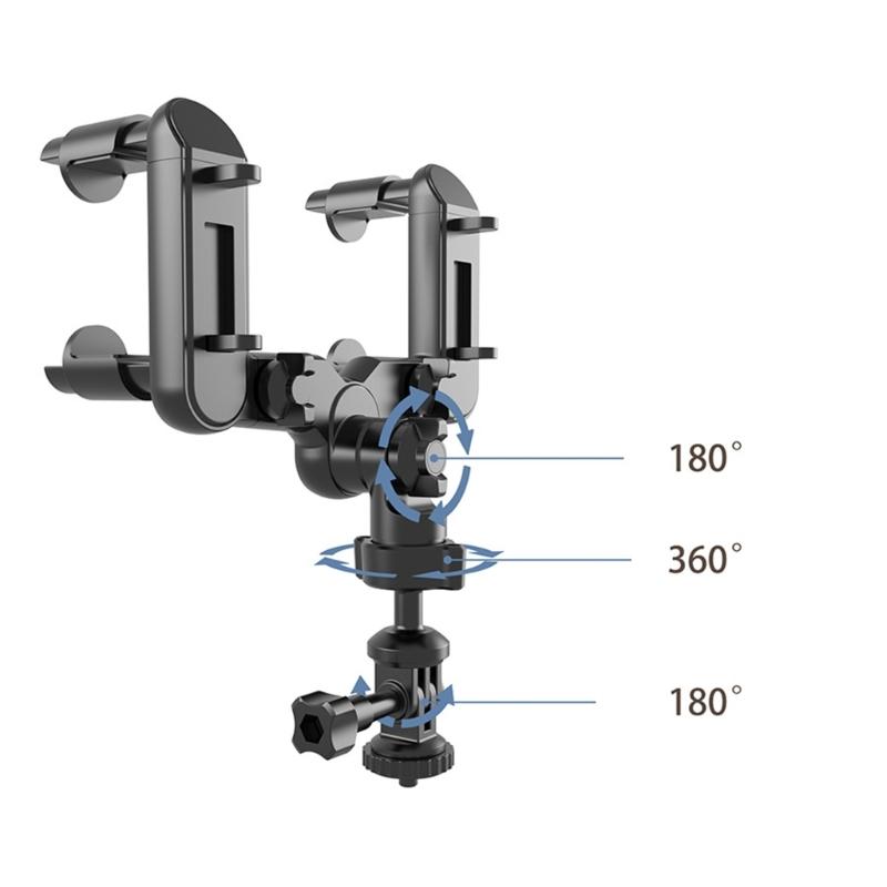 360 Adjustable Car Rearviews Mirror Camera Holder for Sports Action Cameras with AntiShake Mounting Bracket