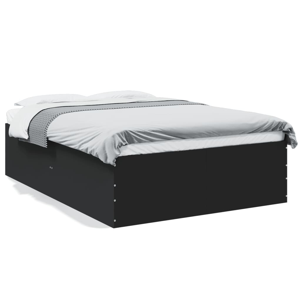 Bed Frame Black 120x200 cm Particleboard