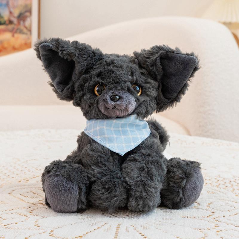 Derwen Cat Handheld Plush Toy With Scarf And Heart Pendant Decor For Kids And Gifts
