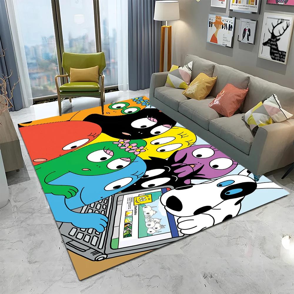 Tappeto Cartoon Anime Famiglia Barbapapa per Casa Soggiorno Camera da Letto Divano Zerbino Decorazione, Tappeto per Area Bambini Tappetino Antiscivolo