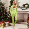 Print Cute Family Set Pajamas, Home Clothes, Family Set Long Sleeve Top Pants Set