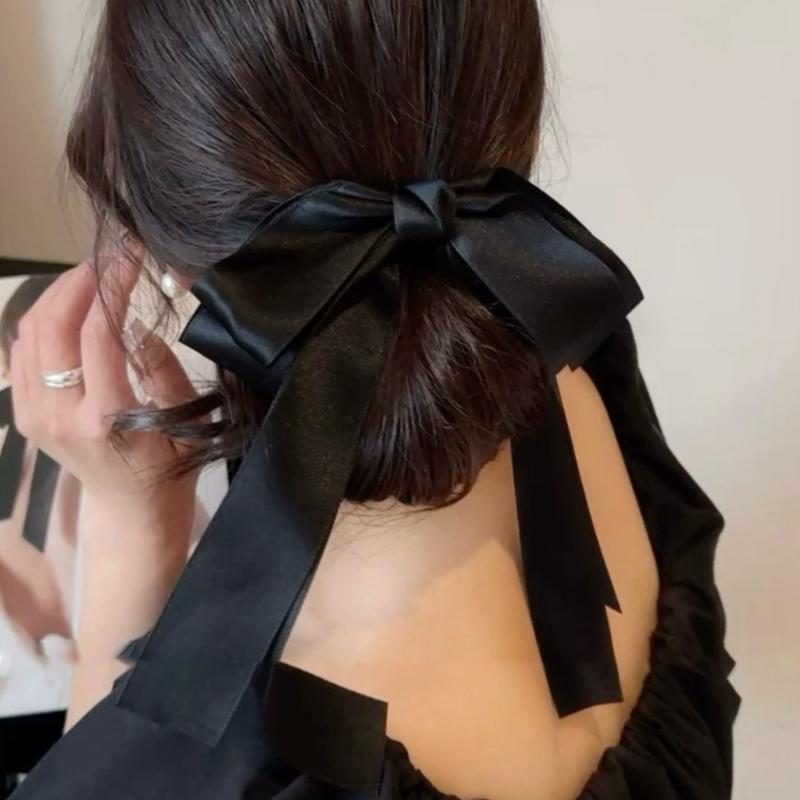 Women Hair Bows Barrette Hair Clip 2000s Trend Side Clip Fashionable Elegant Sweet Bowknot Photo Props