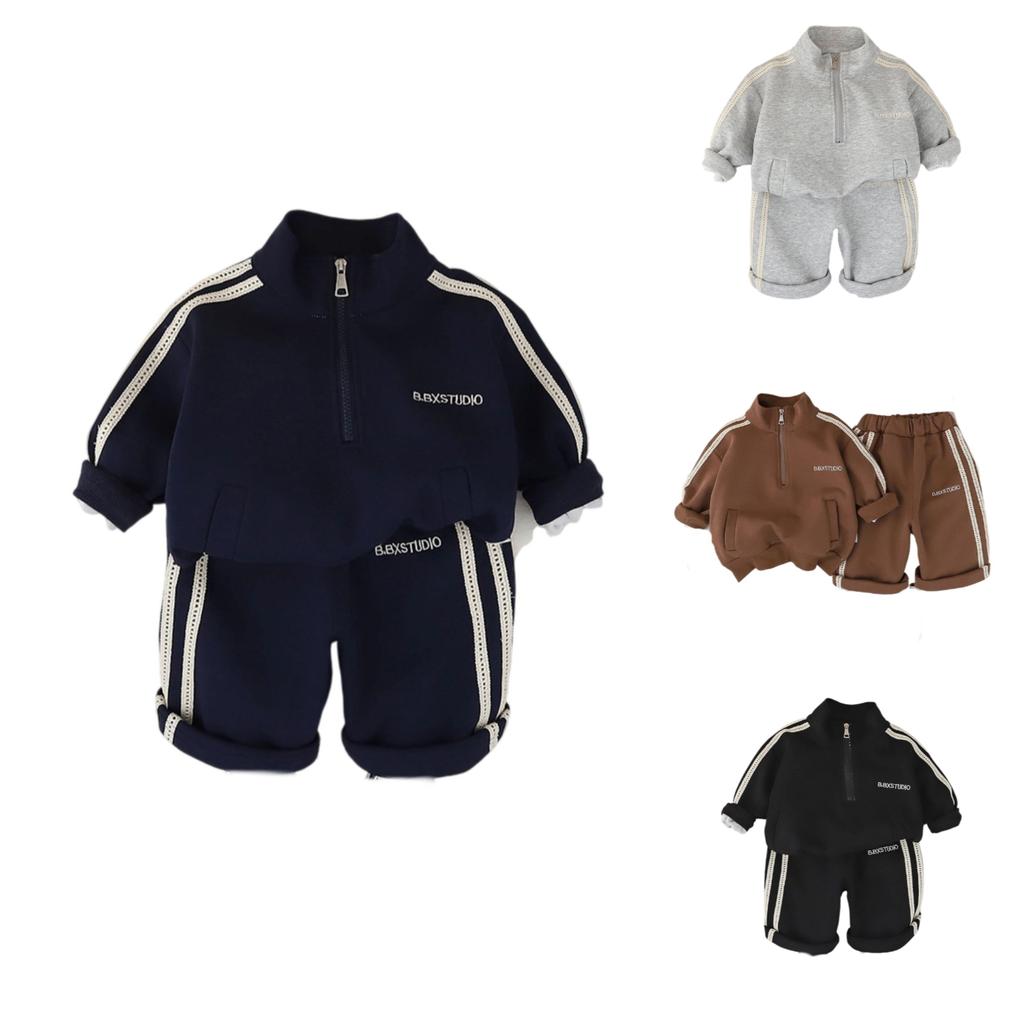 Kids Casual Long-Sleeve Set, Comfortable Daily Wear Outfits