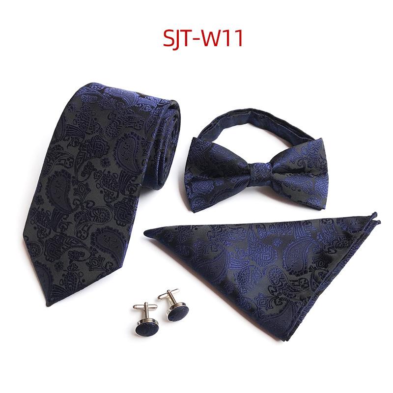 Men'S Waist Tie, Bow Tie, Pocket Towel, Cuff 4-Piece Set, Wedding Gift At Work