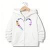 Hoodie Zipper Hoodie Funny Casual Butterfly Heart Letter Hoodies Jackets Boys Girls Y2k Zip Up Sweatshirt Fashion
