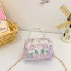 Childrens Cute Princess Crossbody Bag With Artificial Pearl Decoration And Embroidery Design For Daily Use