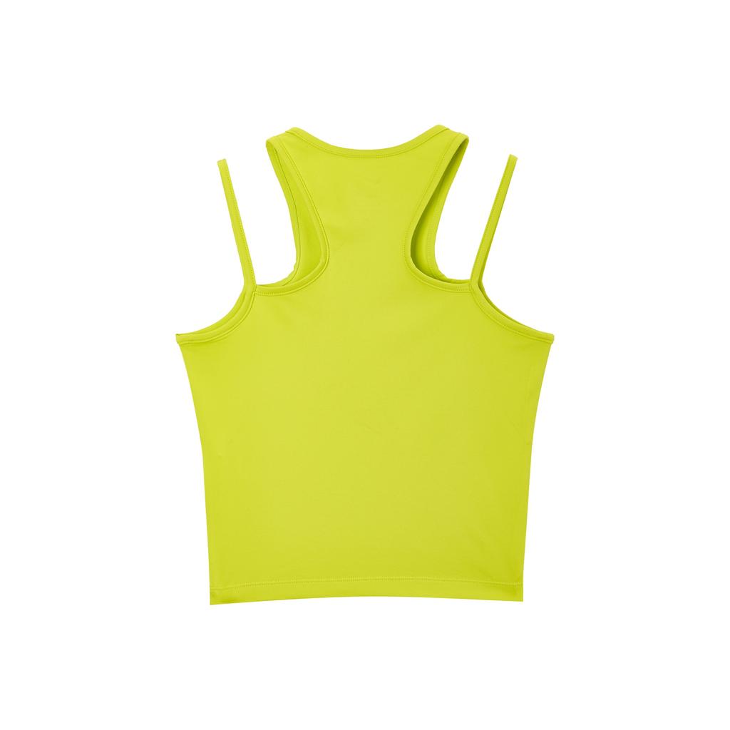Nike Camiseta Sin Mangas con Logo Sólido y Cuello Redondo Dri-FIT para Mujer Tops Verde Cactus DX6488-308