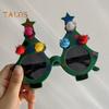 Weihnachtsbaum-Brille, künstlerische Clown-Brille, Weihnachtsfeier, Cosplay-Kostüm-Zubehör, Anzieh-Brille, Requisite