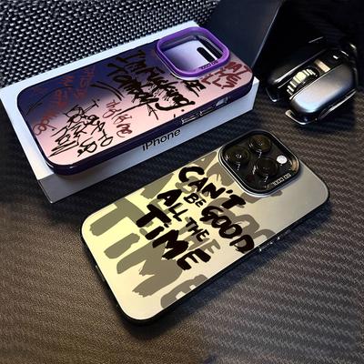 Inspirierende Zitate Minimalistische Buchstaben Grafik Handyhülle Für iPhone 16 15 14 13 12 11 Pro Max 16E 7 8 Plus X XS XR SE2 Hülle