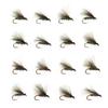 10PCS #16 CDC Emerger Dry Flies UV Reactive Floating Barbed Hook Trout Grayling Artificial Fishing Lures
