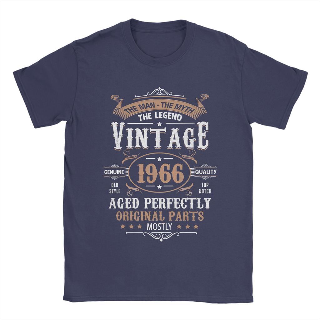 60th Birthday Vintage 1966 Unisex Myth Legend Retro Birthday Gift T Shirts Unisex Pure Cotton Amazing TShirt Crew Neck Tee Shirt
