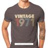 1971 50th Anniversary Fabric Tshirt Vintage Color Elegant T Shirt Oversize Unisex Tees Shirt New Design Big Sale