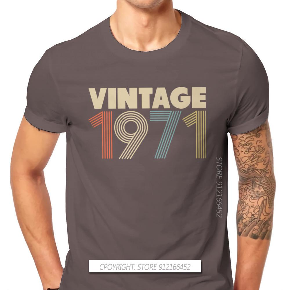 1971 50th Anniversary Fabric Tshirt Vintage Color Elegant T Shirt Oversize Unisex Tees Shirt New Design Big Sale