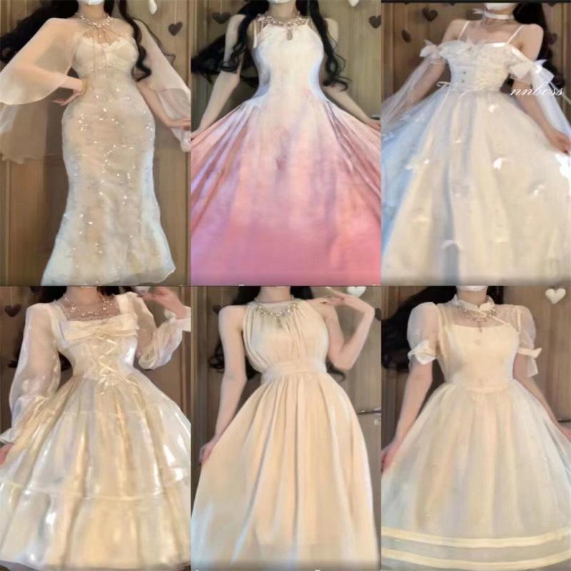Petite Princess Organza Bowknot Dress - Puffy Summer Fairy Style Random Size