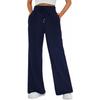 Womens High-Waisted Wide Leg Joggers Loose Fit Casual Pants With Drawstring Elastic Waist Comfortable Daily Wear