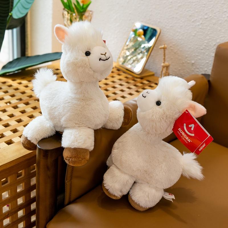 Cute And Adorable Plush Alpaca Toy Perfect Birthday Gift For Girls With Long Fur And Soft Pp Cotton Filling 30cm/0.16kg White