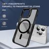 Metal Frame Lens Protection Bracket Phone Case For iPhone 11 12 13 14 15 16 Pro Max Skin Feel Matte Magsafe Magnetic Back Cover
