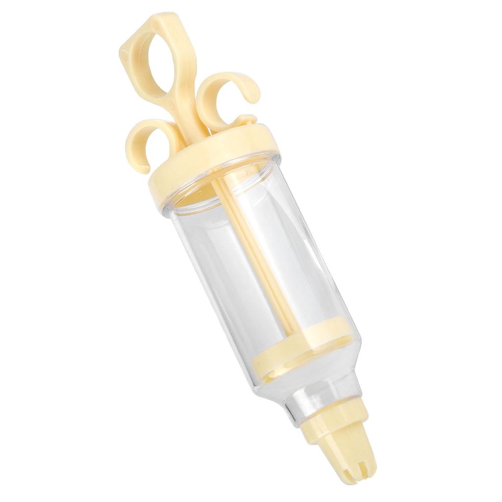 Pastry Decorating Nozzle Set Piping Syringe with 8Pcs Nozzles for Cake Decorating(CreamColored Nozzle )