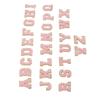 Pink Letter Patches 26 Letters Design Personalized Beautiful Iron On Patches for DIY Repairing Clothes Decoration