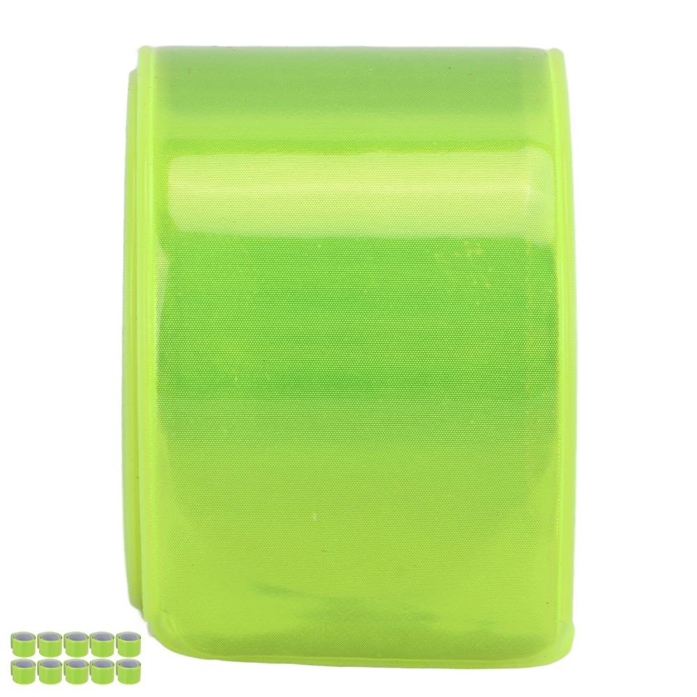 10PCS 40*3cm Reflective Slap Bands Steel Safety Reflector Strips  For Night Jogging