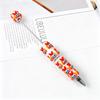 Halloween Pumpkin Bead Diy Crafting Pens Making Kit Ballpoint Pen Beaded Rhinestone Pen For Students School Office