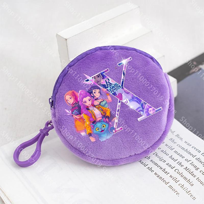 K Pop Demon Hunters Jenter Myntpung Barn Søt Bokstav Tegneserie Trykk Stor Kapasitet Kosmetikkveske Bærbar Håndveske Barn Gaver