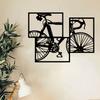 1pc Bicycle Metal Wall Art Sculpture Mural Cycling Lover Gift Indoor Outdoor Weather Resistant Decor