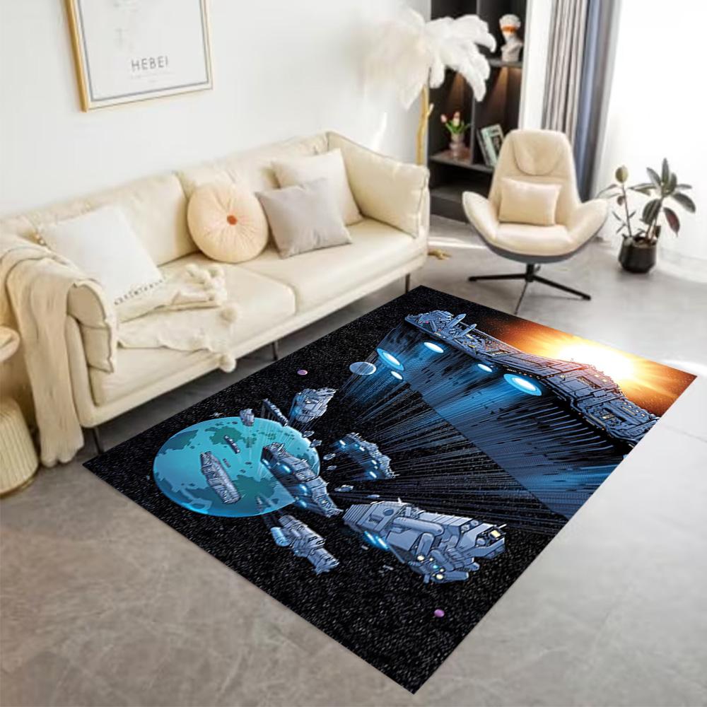 1pc Star Wars space station themed home carpet non-slip design for office decor gift living room bedroom