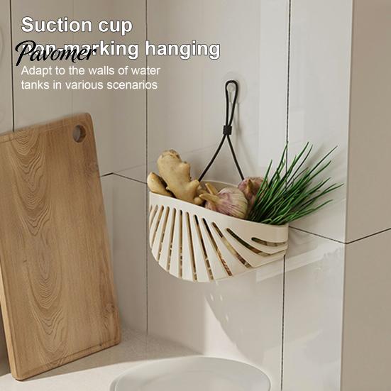 Drainage Basket for Kitchen Sink Drain Basket, Shell Shaped Hollow Hanging Sponge Countertop Space Saver Holder, Large Capacity Brushes And