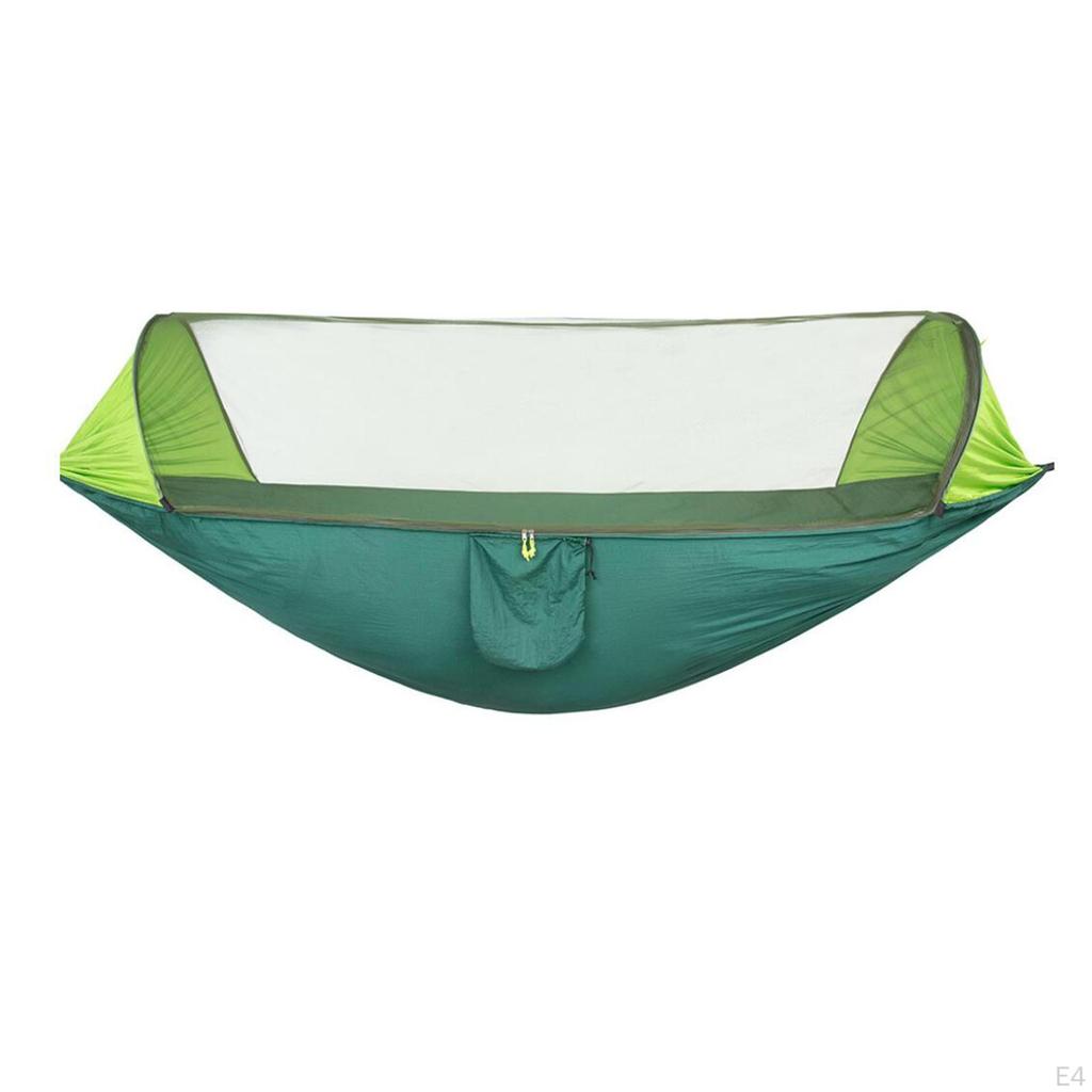290x140cm Camping Hammock with Net Polyester Backpacking Hiking Travel Hanging Bed Netting