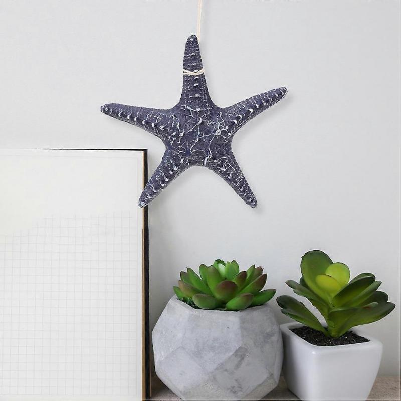 Large Resin Sea Star Wall Hanging Decor Mediterranean Style 2Pcs for Home