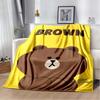 The BROWN & FRIENDS blanket is crafted from flannel material, offering a fluffy, soft, warm, and comfortable feel. Suitable