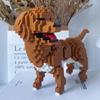 18243 Tierwelt Golden Retriever Hund Stand Haustier Puppe Modell Mini Diamant Blöcke Ziegel Gebäude Spielzeug für Kinder keine Box