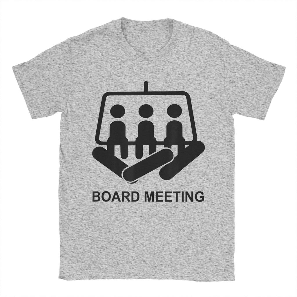 Snowboard Board Meeting Unisex T Shirt  Hipster Tees Short Sleeve Round Collar TShirts Cotton Plus Size Tops