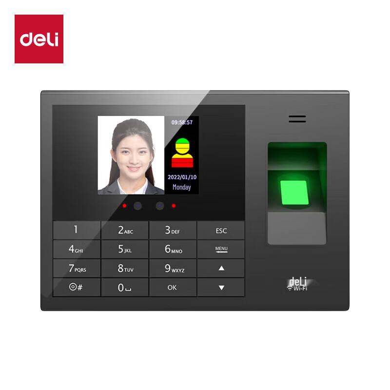

Deli Smart Cloud Face & Fingerprint Attendance Machine CN plug (adapter included)