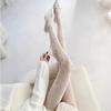 White Socks Women Sexy Fishnet Stockings Femme Summer Thin Flower Mesh Pantyhose Elastic Slimming High Waist Hollow Out Tights