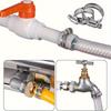 25-piece stainless steel water pipe clamp set, 1/4" to 1-1/8" T-bolt, worm gear design, suitable for pipe and automotive metal ring fastening