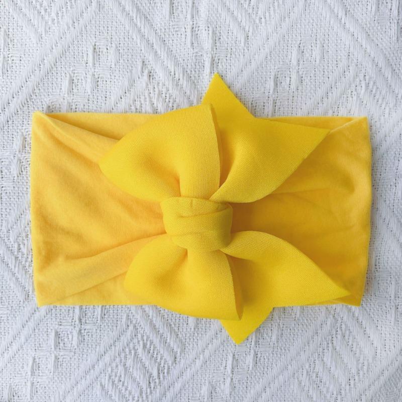 New candy-colored princess hair accessories, baby soft and comfortable nylon bow headscarf, baby headband.