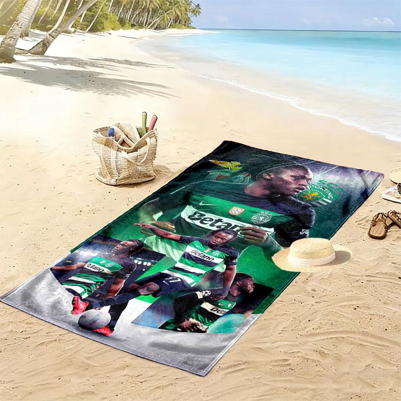 Sporting CP Print Strandtuch, Großes Weiches Schnelltrocknendes Handtuch für Strand Camping Schwimmen
