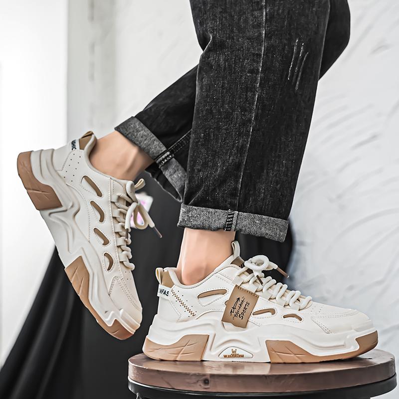 High Quality Designer Men's Shoes Autumn Fashion Platform Sneakers Outdoor Leisure Non-slip Wear-resistant Skateboard Shoes