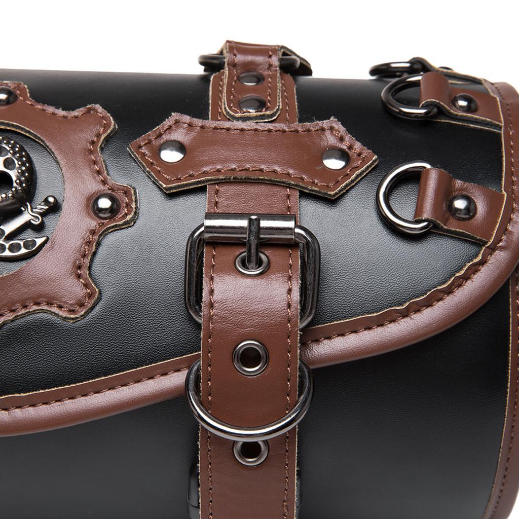 Motorcycle Saddlebag Leather Tool Pouches Storage Suitable for Front Fork&Handlebar, Road Trip , Daily Commute